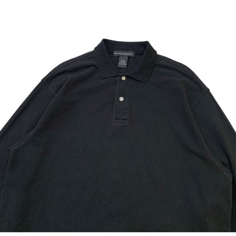 90-00's BANANA REPUBLIC COTTON L/S POLO SHIRT size XL