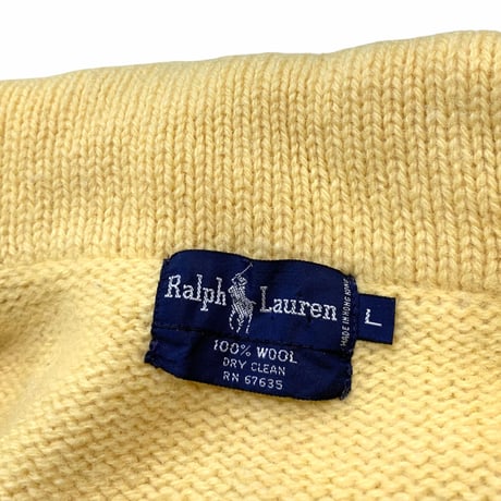 Ralph Lauren Wool Shawl Collar Cardigan size M〜L程