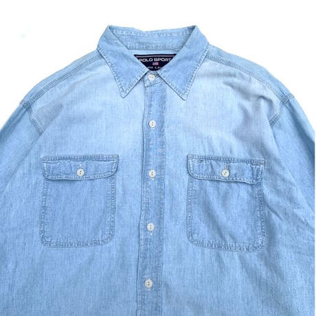 POLO SPORT CHAMBRAY WORK SHIRT size L