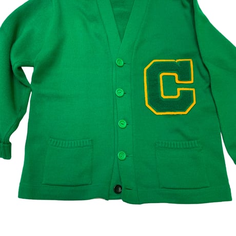 60-70's Lettered Acrylic Cardigan size S程