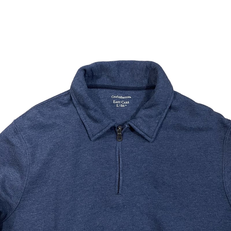 Croft & Barrow Zip Sweater Size-L Navy | kiraku