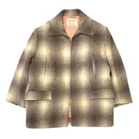 50's〜 BUCK SKIN OMBRE CHECK WOOL JACKET size L〜XL程