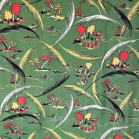 40s-60s Aloha Fabric Rug Size-105×105cm