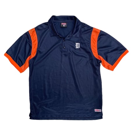 Detroit Tigers Mesh Polo Shirt Size-L