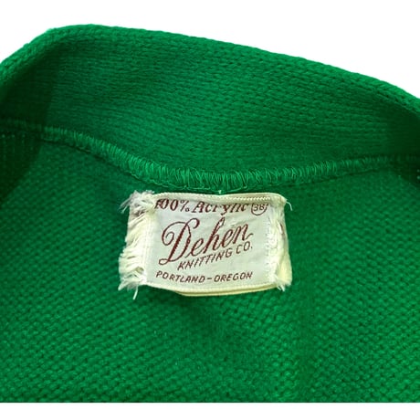 60-70's Lettered Acrylic Cardigan size S程