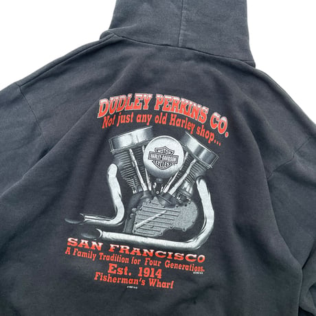 HARLEY-DAVIDSON  Zip Hoodie Size-L MADE IN USA 90s