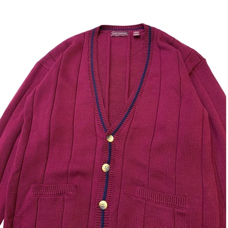 JOHN ASHFORD COTTON KNIT CARDIGAN size L