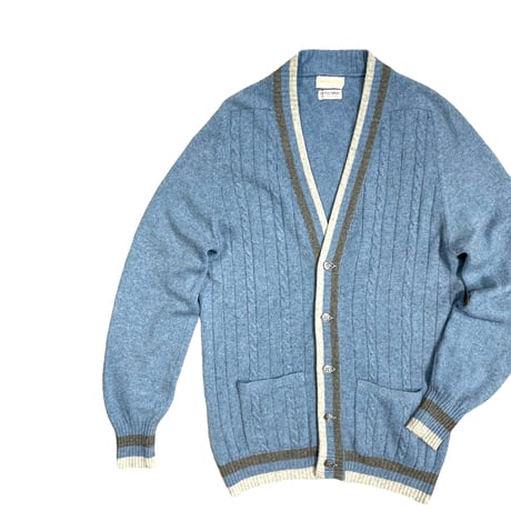Burberrys 100% Pure Cashmere Cardigan 60s or 70s~ Size-38M程   MADE IN SCOTLAND