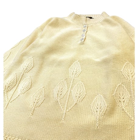 80-90's Eddie Bauer Henly Neck Cotton Knit size M