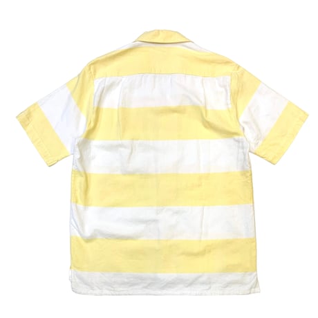 80-90's STRIPED OPEN COLLAR SHIRT size L