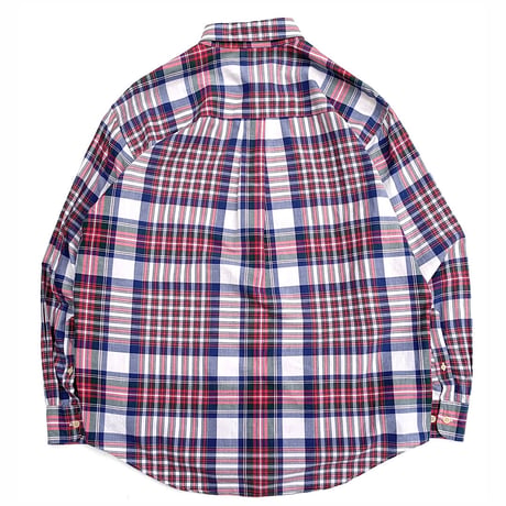 Viyella・LANDS'END CHECK B.D SHIRT size L