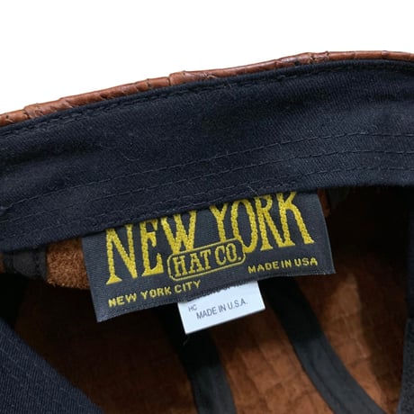 90's NEWYORK HAT LEATHER HUNTING・MADE IN USA