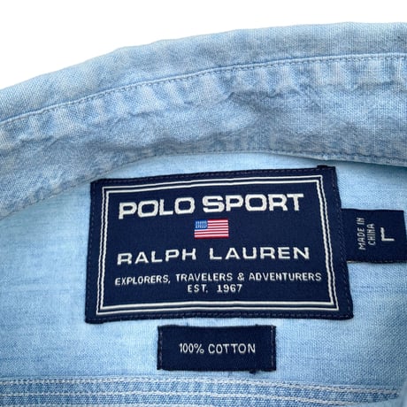 POLO SPORT CHAMBRAY WORK SHIRT size L