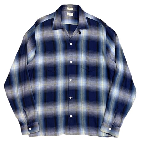 Vintage 60's Towncraft Ombre Check Rayon Shirt size L (実寸 XL程度)