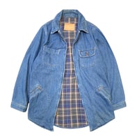 WOMEN'S  90's DENIM SHIRT JACKET MADE IN USA🇺🇸 WOMEN'S・L