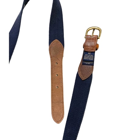 BIG SIZE BROOKS BROTHERS NAVY PATTERN BELT size 42