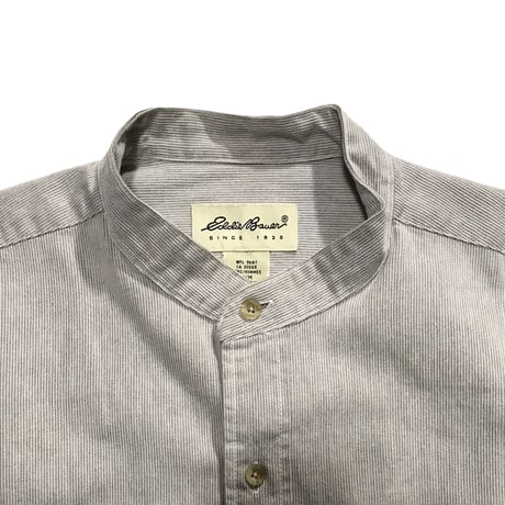 Eddie Bauer Cotton Stand up collar shirt Size-M 実寸L程 90s~