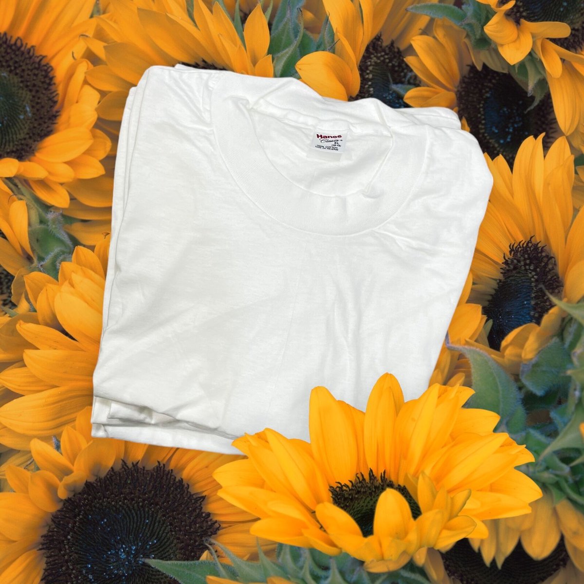 Hanes Classics White Tee Dead stock Size-XL MAD
