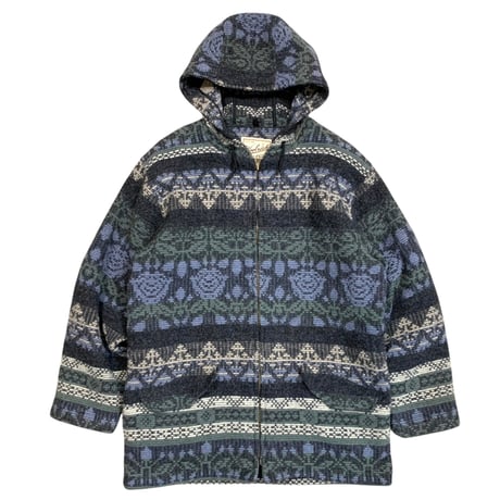 90-00's WOOL RICH WOOL HOODIE JACKET size M