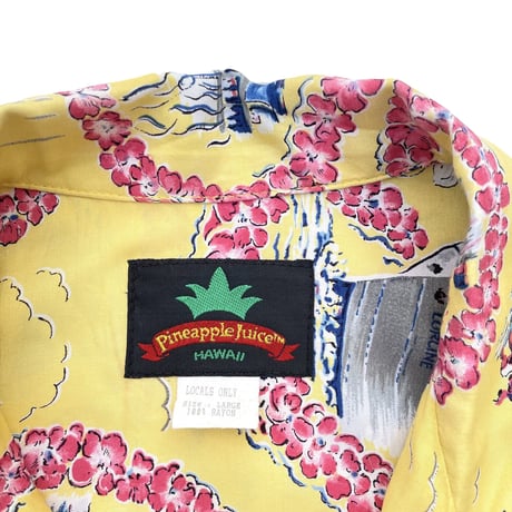 Pineapple Juice  Aloha Shirt Size-L