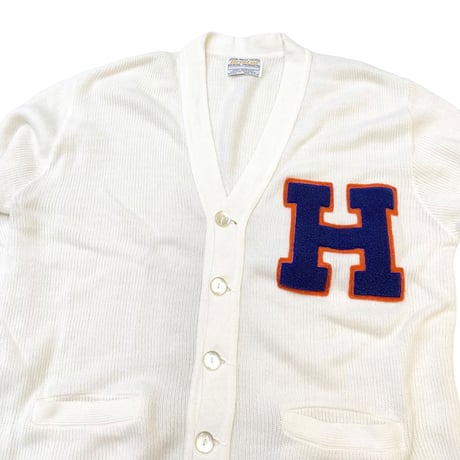 70's Lettered Acrylic Cardigan size XL程