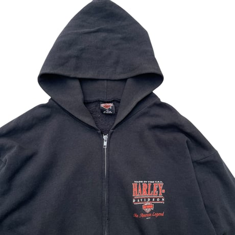 HARLEY-DAVIDSON  Zip Hoodie Size-L MADE IN USA 90s