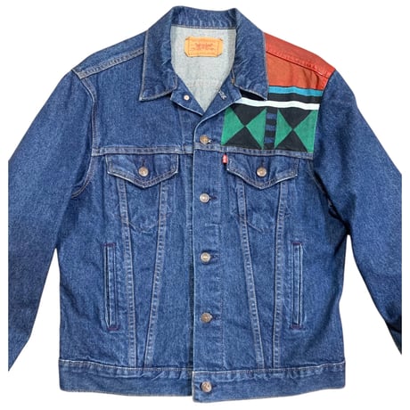 80's Levi's Hand Painted Denim Jacket size 44・L