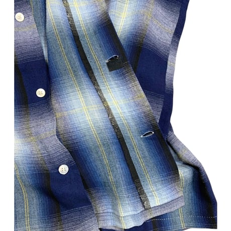 Vintage 60's Towncraft Ombre Check Rayon Shirt size L (実寸 XL程度)