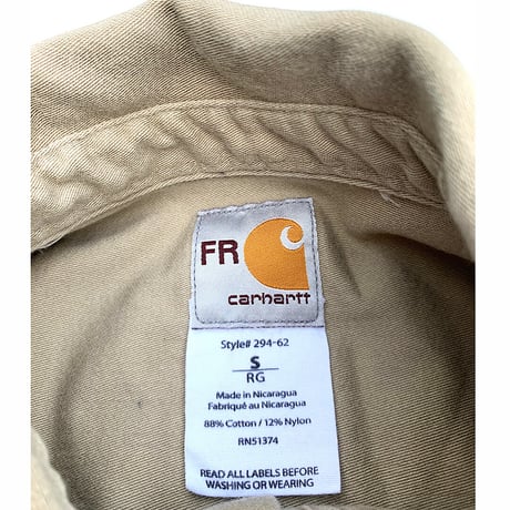 CARHARTT FLAME-RESISTANT SHIRT size M程