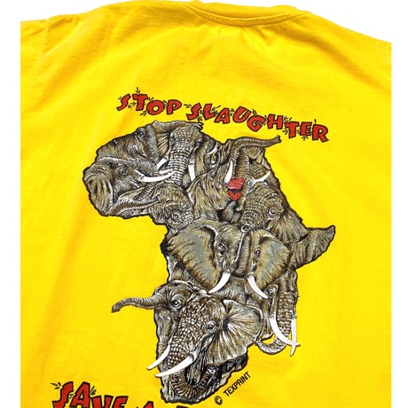 SAVE AFRICAN ELEPHANTS T-SHIRT size L〜XL程度