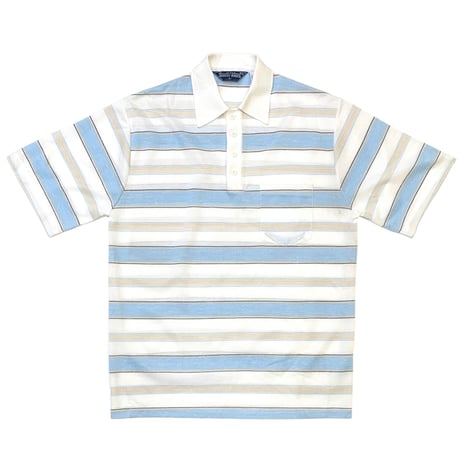 80's ARNOLD PALMER ROBERT BRUCE STRIPED S/S POLO SHIRT size L