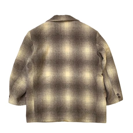 50's〜 BUCK SKIN OMBRE CHECK WOOL JACKET size L〜XL程