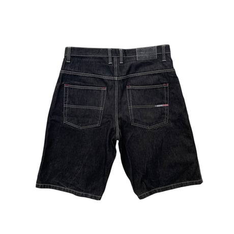 SOUTHPOLE Black Denim Shorts Size-36 90s~