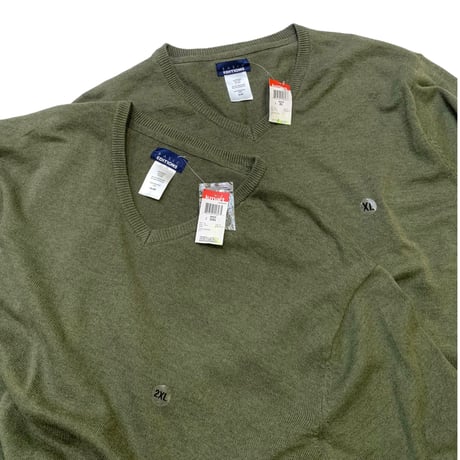 NEW BASIC EDITIONS LIGHTWEIGHT V NECK COTTON KNIT size XL,XXL