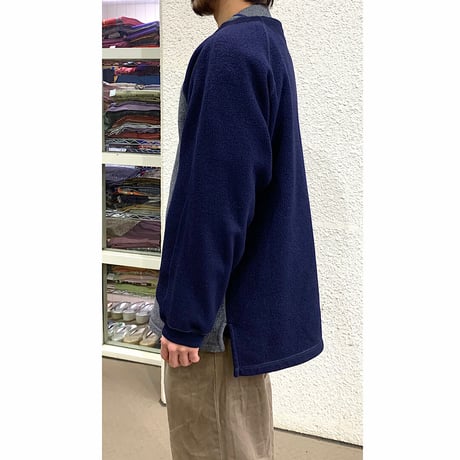 Raglan Sleeve Fleece Sweater size L〜XL程