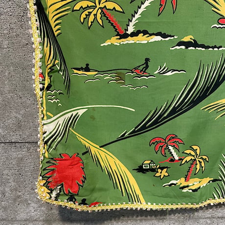 40s-60s Aloha Fabric Rug Size-105×105cm