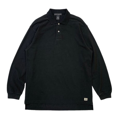 90-00's BANANA REPUBLIC COTTON L/S POLO SHIRT size XL
