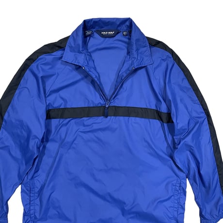 POLO GOLF NYLON Pullover Jkt Size-L Packable Blue