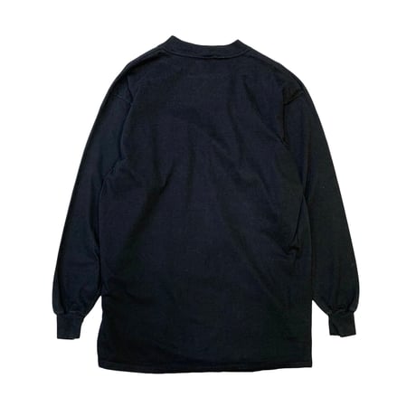 90's RUSSELL BLACK PLAIN L/S T-SHIRT MADE IN USA🇺🇸 size M程