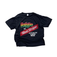 Red Stripe Tee Size-XL MADE IN JAMAICA