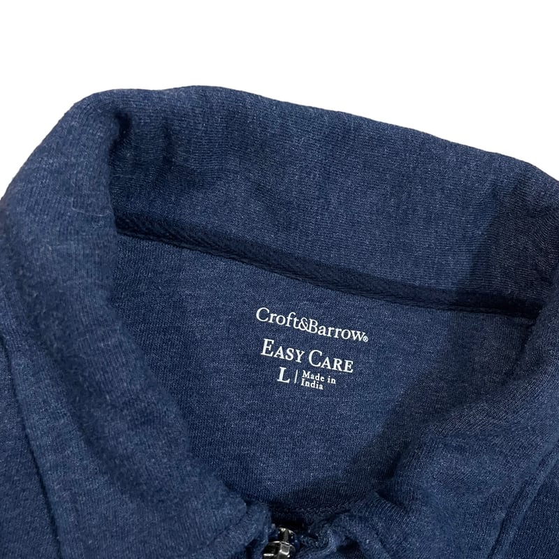 Croft Barrow Zip Sweater Size L Navy kiraku