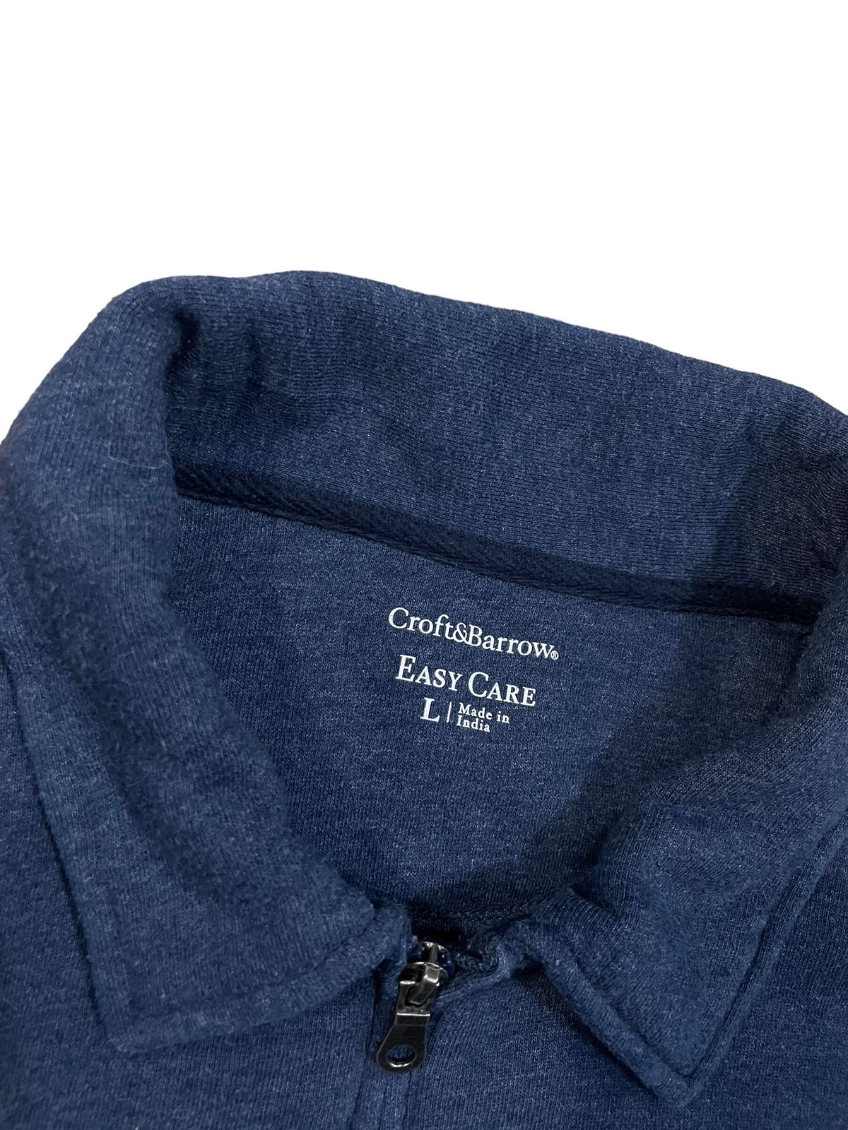 トップス croft & barrow zip up Cotton Knit Navy L トップス croft & barrow zip up Cotton Knit Navy L Croft & Barrow