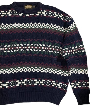Eddie Bauer Cotton Knit Size-XL MADE IN USA 90s~