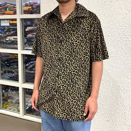 Velvet Leopard Print Shirt Made in usa🇺🇸 size XL