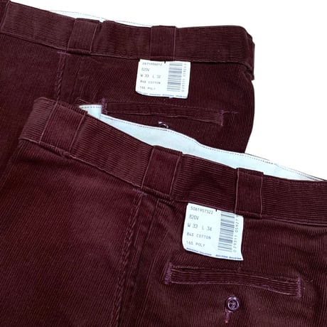 80-90's Dead Stock Dickies Corduroy Pants size 33×32・33×34