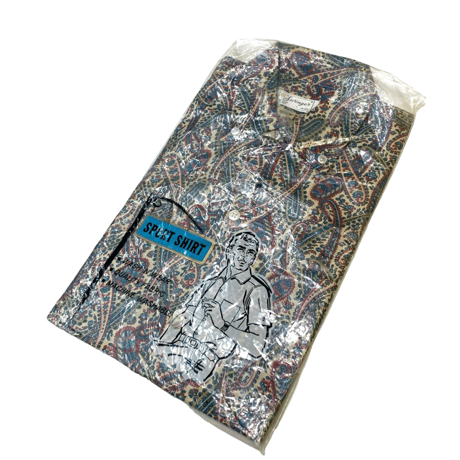 DEAD STOCK 60-70's PAISLEY PATTERN S/S SHIRT size S