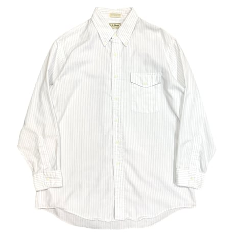80-90's L.L.Bean L/S STRIPE SHIRT  size L〜XL程度