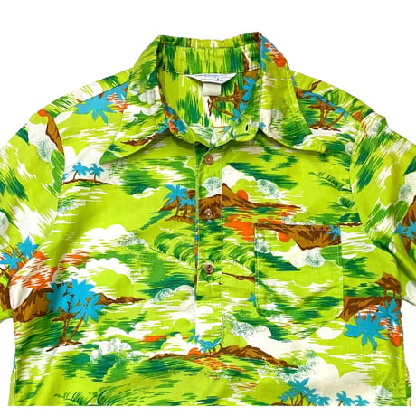 70's JC Penney Pullover Aloha Shirt size M〜L程