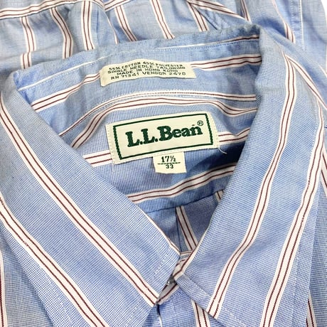90's L.L.Bean L/S STRIPE SHIRT size L〜XL程度