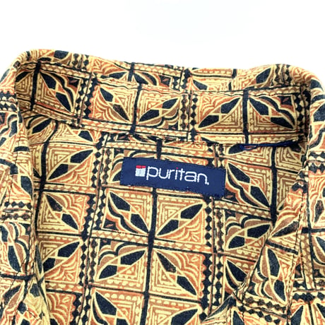 RAYON NATIVE PATTERN SHIRT size L程